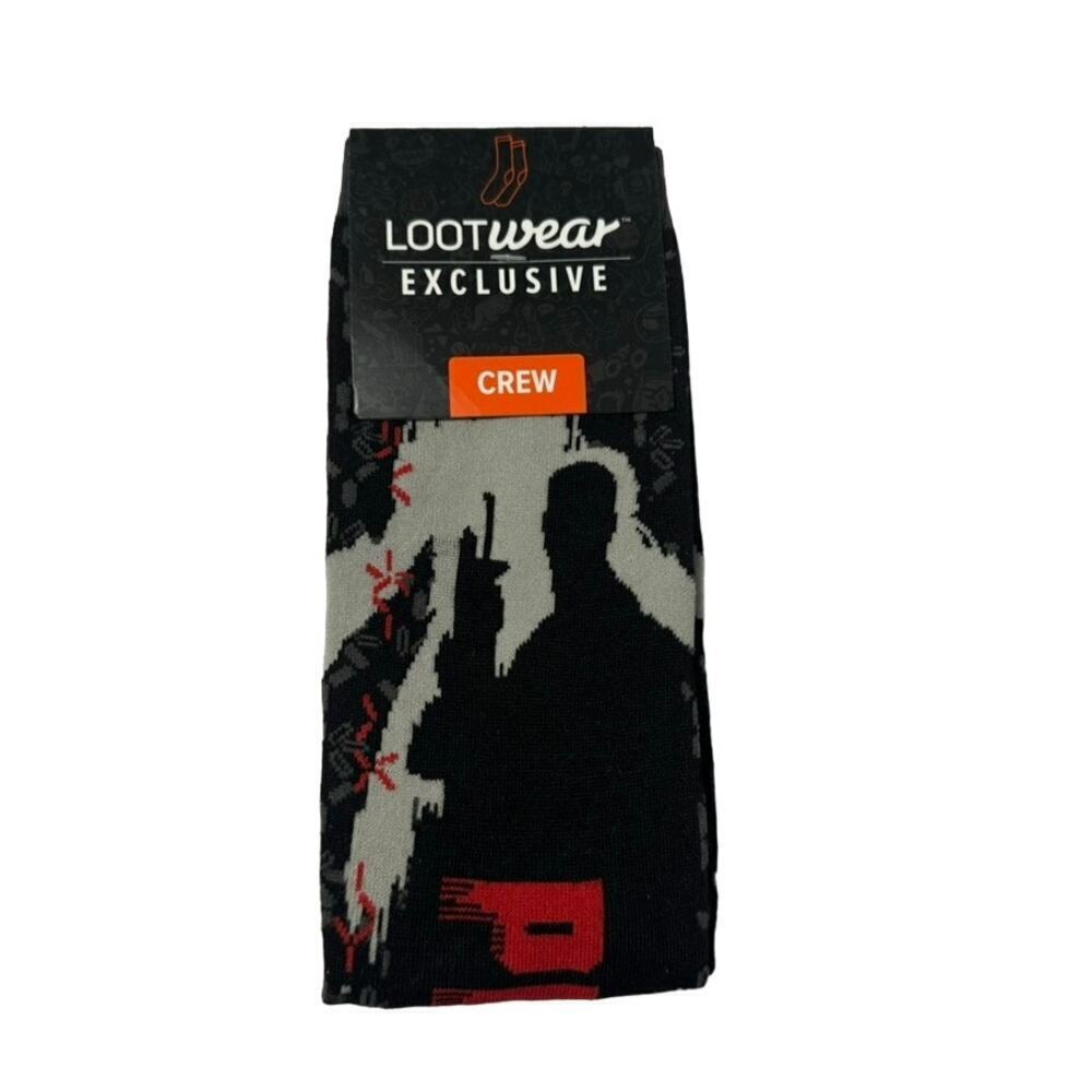 Lootwear Crate Exclusive Predator Crew Socks in Black, Size OS​​​​